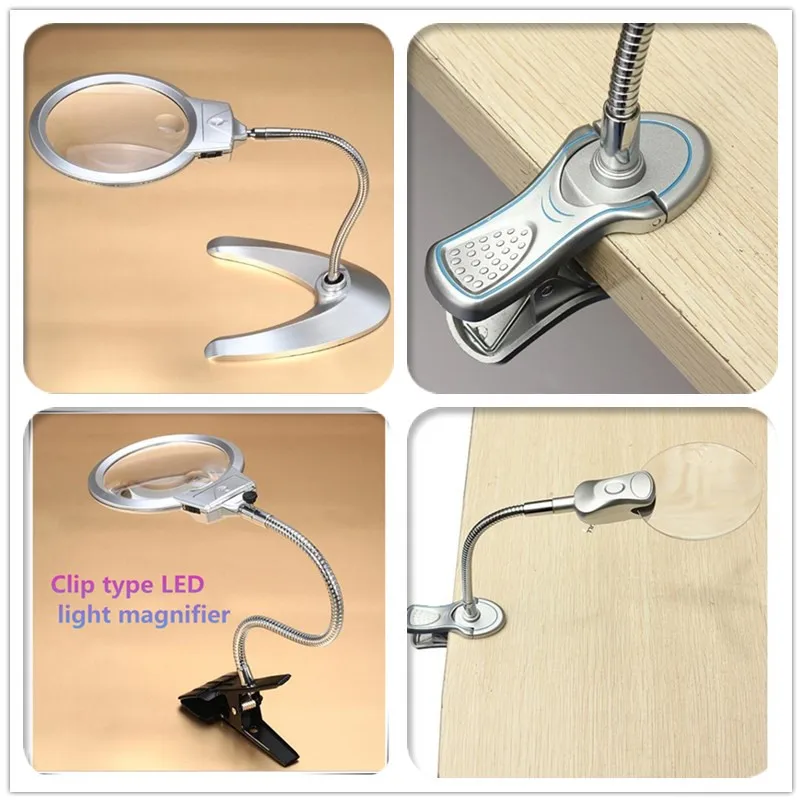 New Lighted Magnifier Clip-on Desktop LED Desk Lamp Reading Diamond Painting Tool Jewelry Magnifying Glass Metal Hose Magnifying
New Lighted Magnifier Clip-on Desktop LED Desk Lamp Reading Diamond Painting Tool Jewelry Magnifying Glass Metal Hose Magnifying