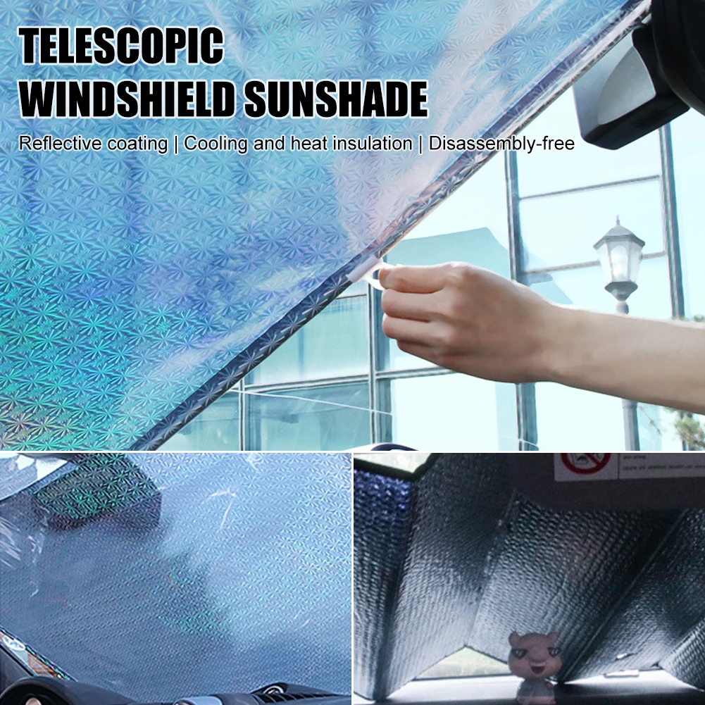 Retractable Windshield Sun Shade Front Windscreen Cover Suction Cup Sunshade Reflective Foil UV Protection Foldable Sun Visor
Retractable Windshield Sun Shade Front Windscreen Cover Suction Cup Sunshade Reflective Foil UV Protection Foldable Sun Visor