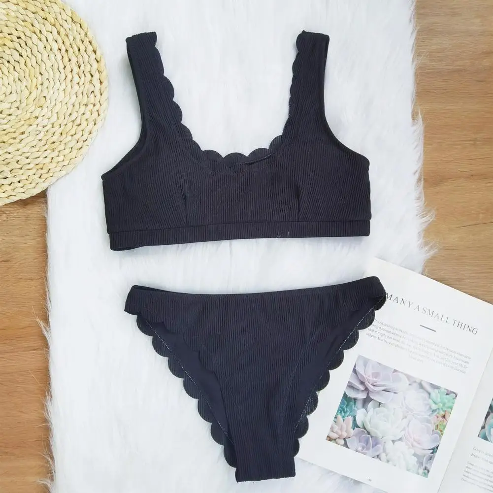 2 Pcs/Set Terrific Summer Bikini Pure Colors Padded Women Suimwear Lightweight Lady Swimsuit
2 Pcs/Set Terrific Summer Bikini Pure Colors Padded Women Suimwear Lightweight Lady Swimsuit