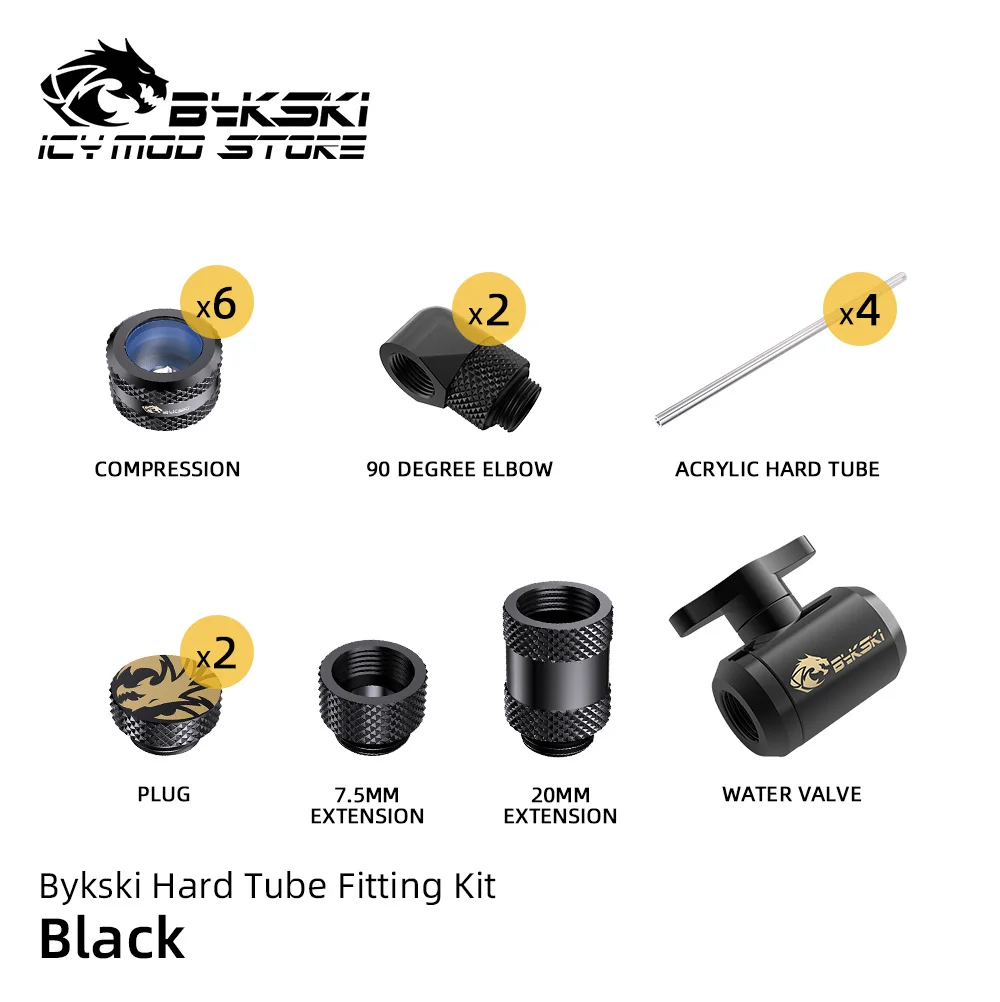 Bykski Hard Tube Fitting Kit G1/4 Compression 90 Degree Elbow Male to Female 7.5mm 20mm Extension 50cm 14mm Arcylic Tubes Combo
Bykski Hard Tube Fitting Kit G1/4 Compression 90 Degree Elbow Male to Female 7.5mm 20mm Extension 50cm 14mm Arcylic Tubes Combo