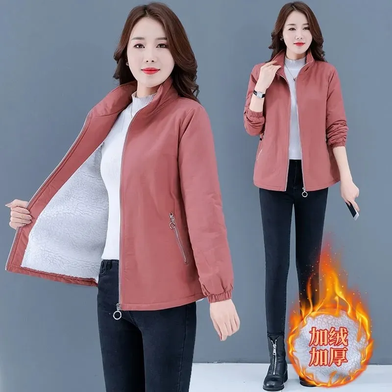 Thick Warm Fleece Women's Short Jackets Stand Collar Solid Casual All Match Parka 2022 Autumn Winter New Women Coats Female Tops
Thick Warm Fleece Women's Short Jackets Stand Collar Solid Casual All Match Parka 2022 Autumn Winter New Women Coats Female Tops