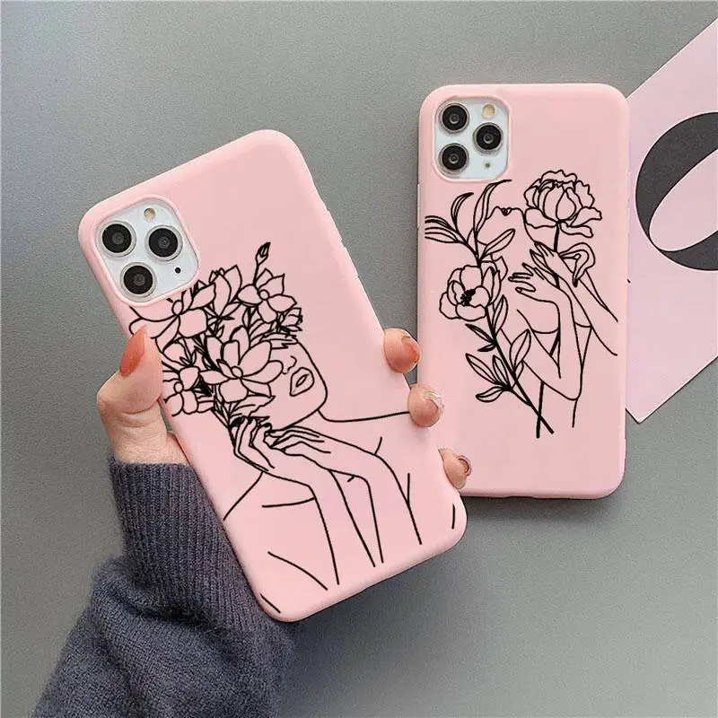 Girl Abstract Lines Art Phone Case For iphone 13 12 11 Pro Max Mini XS 8 7 6 6S Plus SE 2020 XR Matte Candy Pink Silicone cover
Girl Abstract Lines Art Phone Case For iphone 13 12 11 Pro Max Mini XS 8 7 6 6S Plus SE 2020 XR Matte Candy Pink Silicone cover
