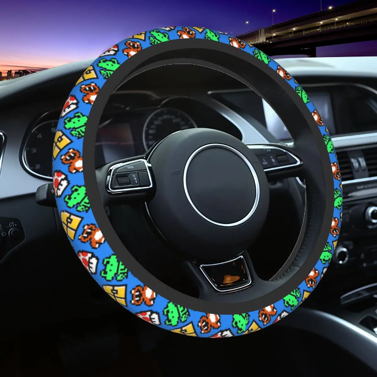Vintage Video Game Car Steering Wheel Cover Mushroom Auto Steering Wheel Protector Elastische Car-styling Car Accessories
Vintage Video Game Car Steering Wheel Cover Mushroom Auto Steering Wheel Protector Elastische Car-styling Car Accessories