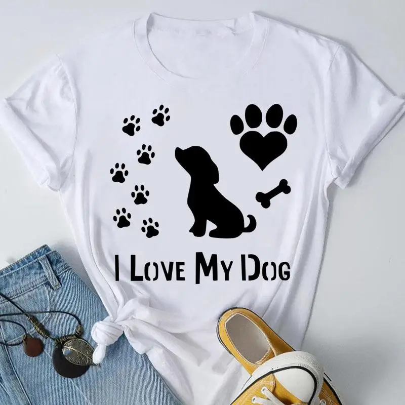 Tee Women Dog Paw 90s Trend Cute Letter Lovely Lady Casual Top Clothes Fashion Summer Tshirt Female Short Sleeve Graphic T-Shirt
Tee Women Dog Paw 90s Trend Cute Letter Lovely Lady Casual Top Clothes Fashion Summer Tshirt Female Short Sleeve Graphic T-Shirt