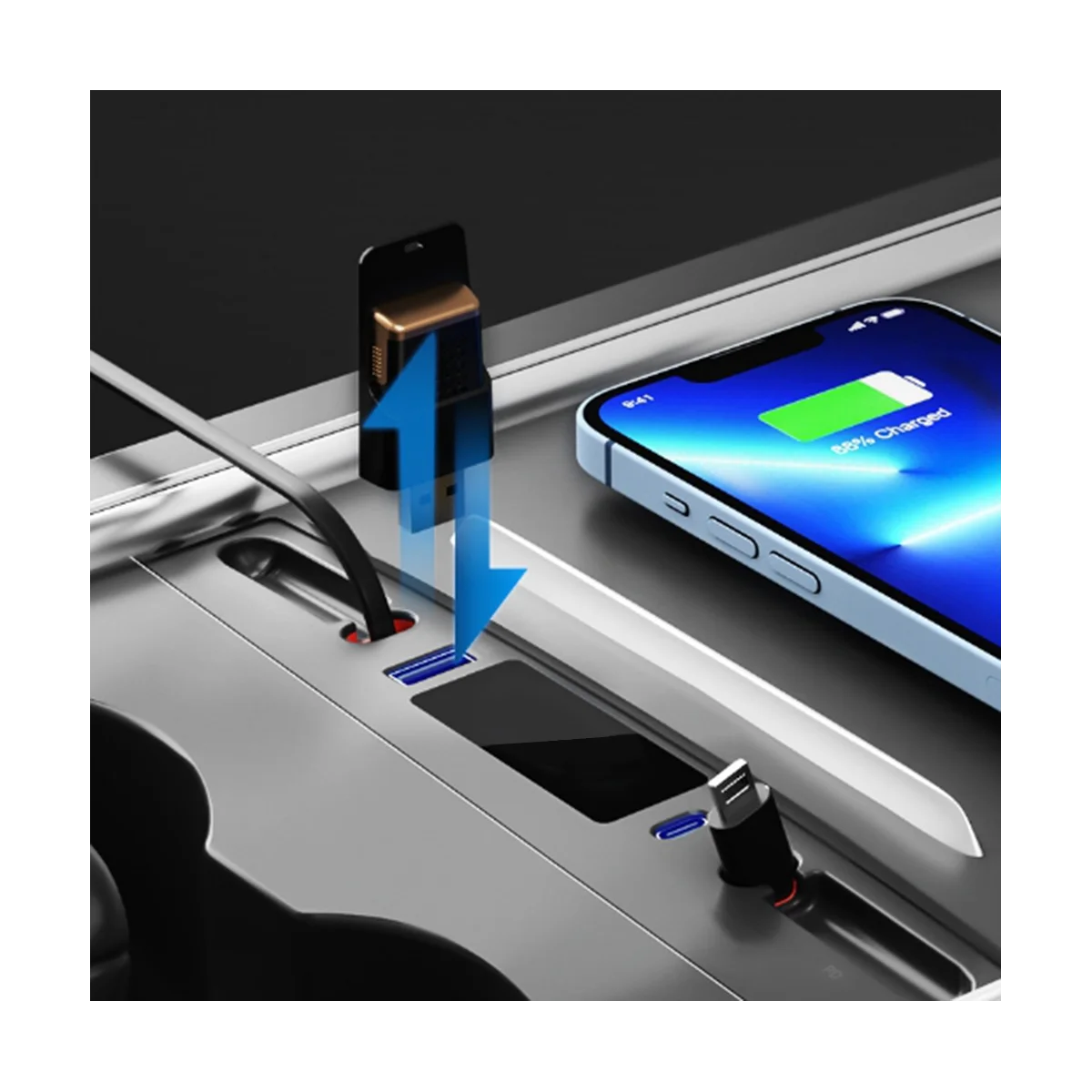 USB-Док-станция телескопическая для Tesla Model 3 Y 2021-2023, 18 Вт + PD 27 Вт
USB-Док-станция телескопическая для Tesla Model 3 Y 2021-2023, 18 Вт + PD 27 Вт