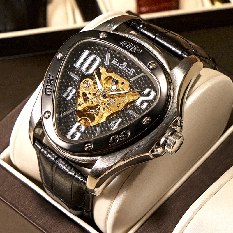 Triangle Skeleton Dial Men Watch Fashion Automatic Mechanical Watches Sport Leather Luxury Men's Wristwatch Waterproof Clock
Triangle Skeleton Dial Men Watch Fashion Automatic Mechanical Watches Sport Leather Luxury Men's Wristwatch Waterproof Clock