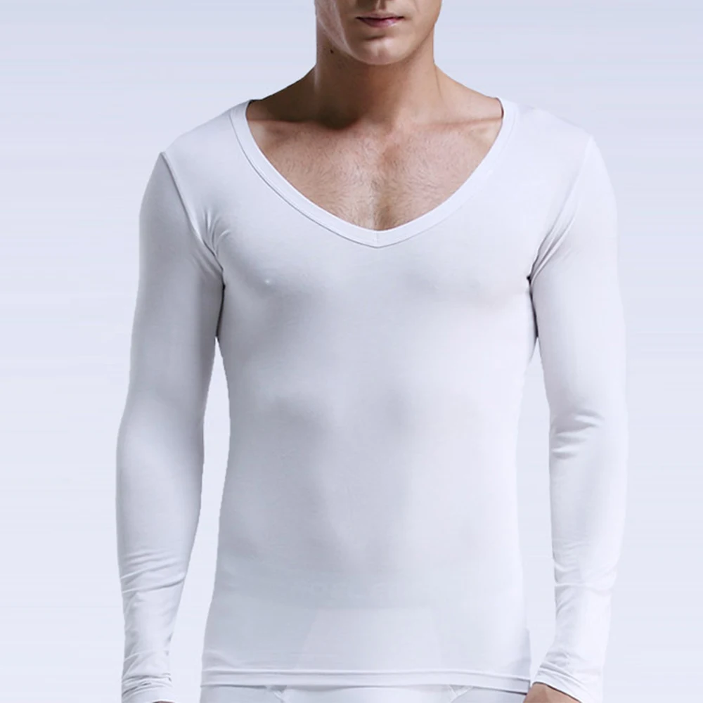 Men's Clothing Thermal Underwear Male Mens Slim Fit Solid T-Shirt Tee Tops Undershirt V Neck Autumn And Winter
Men's Clothing Thermal Underwear Male Mens Slim Fit Solid T-Shirt Tee Tops Undershirt V Neck Autumn And Winter