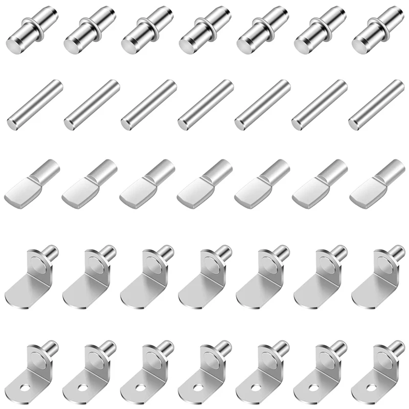 86 Pieces 5 Styles Shelf Pins Kit,Nickel Plated Shelf Bracket Pegs, Cabinet Furniture Shelf Pins Support For Shelf Holes
86 Pieces 5 Styles Shelf Pins Kit,Nickel Plated Shelf Bracket Pegs, Cabinet Furniture Shelf Pins Support For Shelf Holes