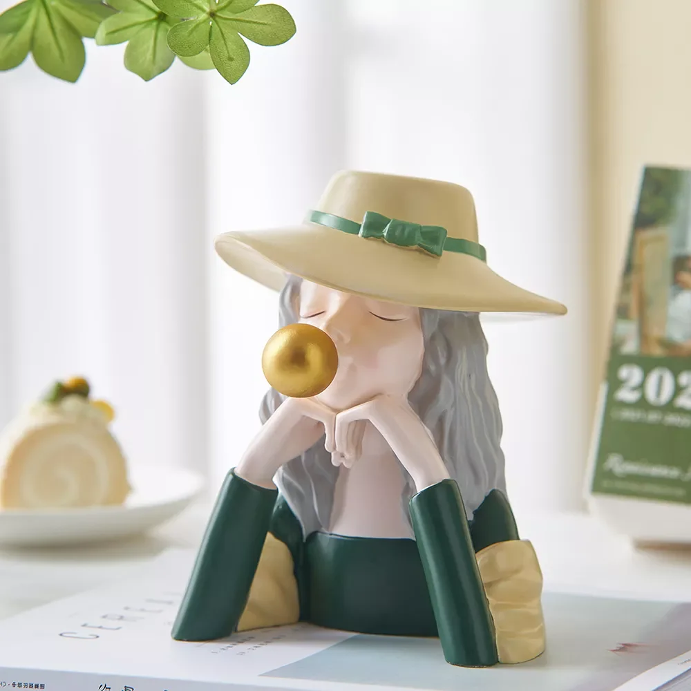 Современная Статуя девочки из смолы, Скандинавская скульптура для украшения дома, статуэтка девочки из пузырьков с шляпой, настольные деко...
Современная Статуя девочки из смолы, Скандинавская скульптура для украшения дома, статуэтка девочки из пузырьков с шляпой, настольные деко...