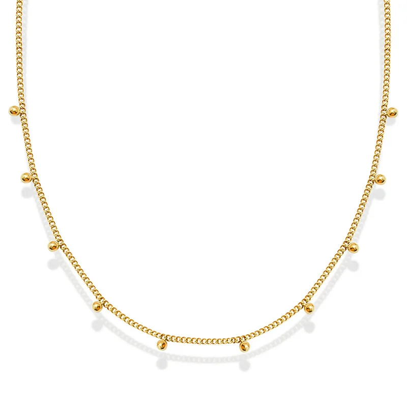 316L Stainless Steel Chains Mini Beads Charms Necklaces for Women Grils Gold Plated Collar Necklace Waterproof Jewelry
316L Stainless Steel Chains Mini Beads Charms Necklaces for Women Grils Gold Plated Collar Necklace Waterproof Jewelry