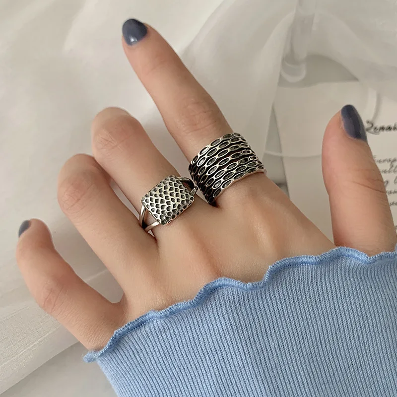 FMILY Minimalist 925 Sterling Silver Personality Geometric Ring Retro Fashion Hip Hop Punk Jewelry for Girlfriend Gifts
FMILY Minimalist 925 Sterling Silver Personality Geometric Ring Retro Fashion Hip Hop Punk Jewelry for Girlfriend Gifts