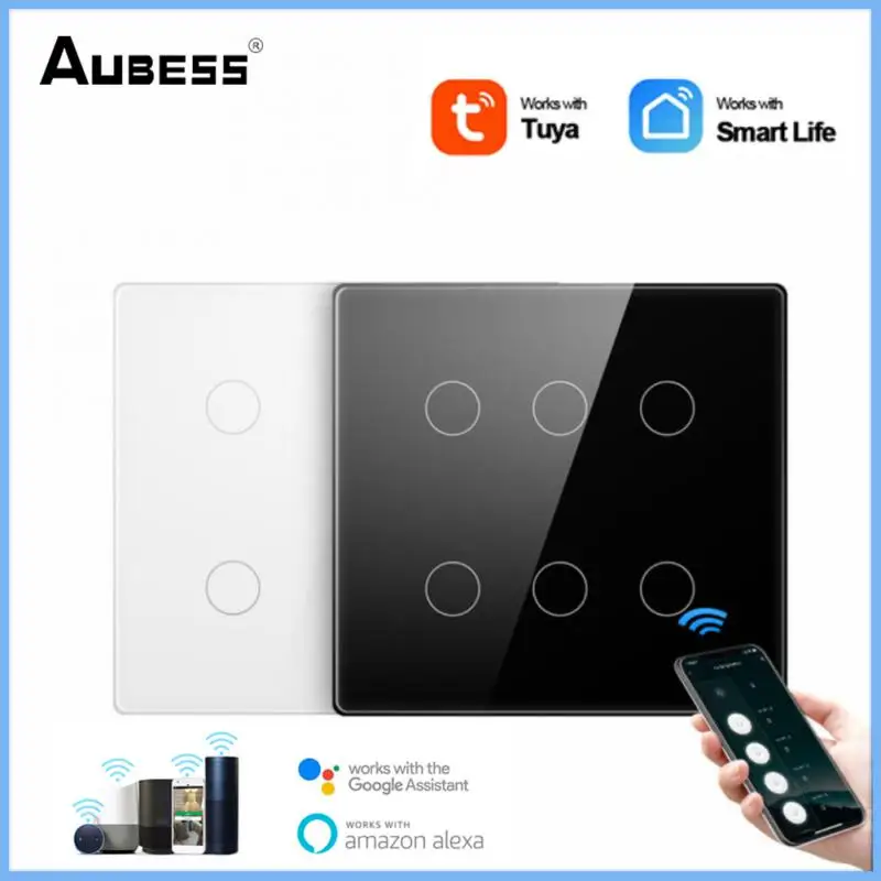 Tuya Smart Life WiFi Switch Touch Sensor Panel Smart Switch App Remote Control 4/6 Gang Light Wall Switch For Alexa Google Home
Tuya Smart Life WiFi Switch Touch Sensor Panel Smart Switch App Remote Control 4/6 Gang Light Wall Switch For Alexa Google Home