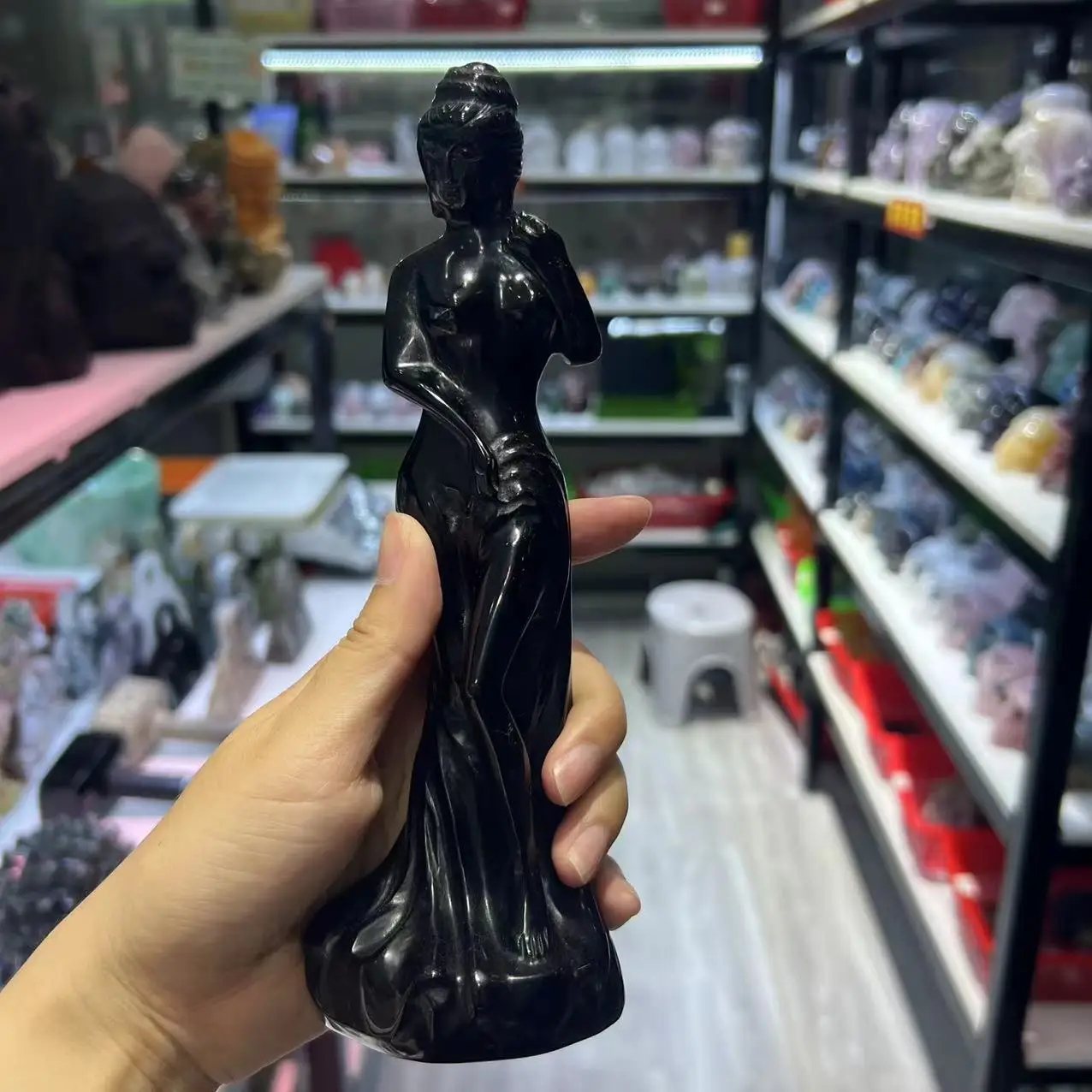 Natural Hand Crafts Reiki Series Black Obsidian Angels Crystal Carving For Home Decoration
Natural Hand Crafts Reiki Series Black Obsidian Angels Crystal Carving For Home Decoration