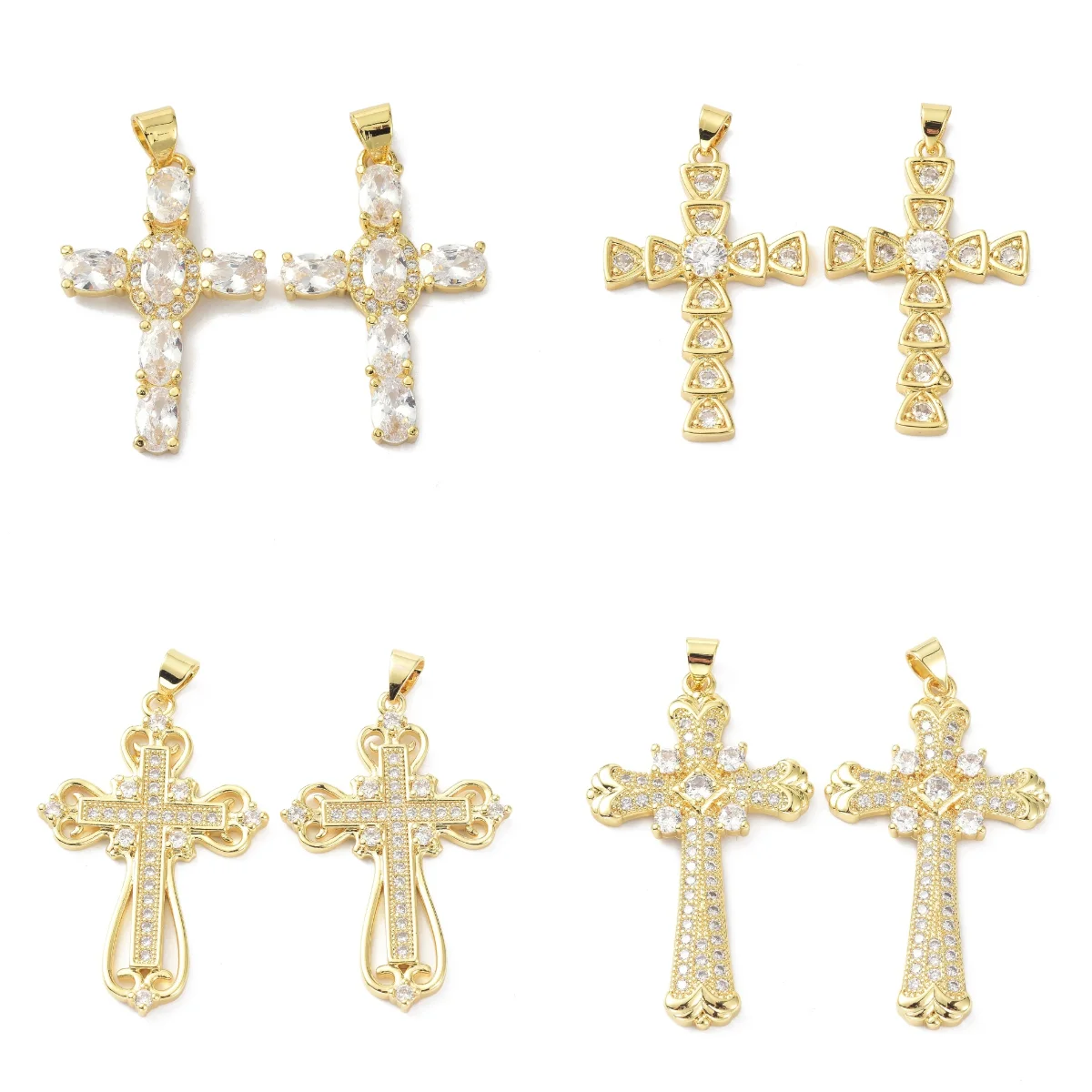 Pandahall 5Pcs Cross Cubic Zirconia Pendants Religious Rosary Crosses for Necklace Dangle Earrings Charms DIY Jewelry Making
Pandahall 5Pcs Cross Cubic Zirconia Pendants Religious Rosary Crosses for Necklace Dangle Earrings Charms DIY Jewelry Making