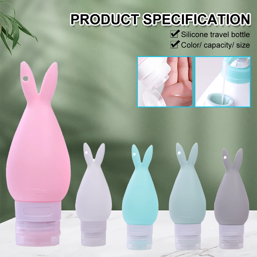 30/50/80ml Silicone Refillable Bottles Cute Rabbit Portable Travel Pack Press Squeeze Container For Shampoo Lotion Makeup
30/50/80ml Silicone Refillable Bottles Cute Rabbit Portable Travel Pack Press Squeeze Container For Shampoo Lotion Makeup