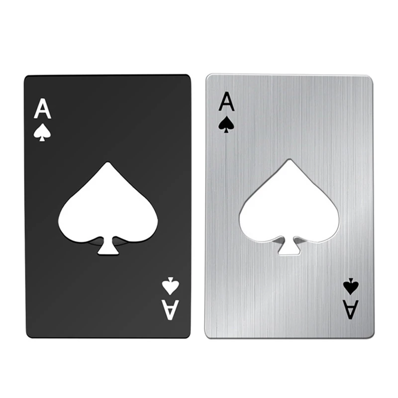 New Durable Stainless Steel for Creative Poker Shaped Bottle Opener Aces of Spades Card Shaped Beer Bottle Opener Household
New Durable Stainless Steel for Creative Poker Shaped Bottle Opener Aces of Spades Card Shaped Beer Bottle Opener Household