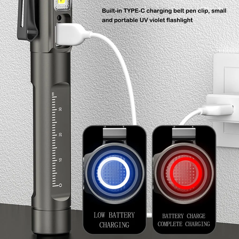 Flashlight UV Fast Charging Clear Scale Skidproof Micro Lamp Batter Indicator Precise Outdoor Lighting Inspection Nurse
Flashlight UV Fast Charging Clear Scale Skidproof Micro Lamp Batter Indicator Precise Outdoor Lighting Inspection Nurse