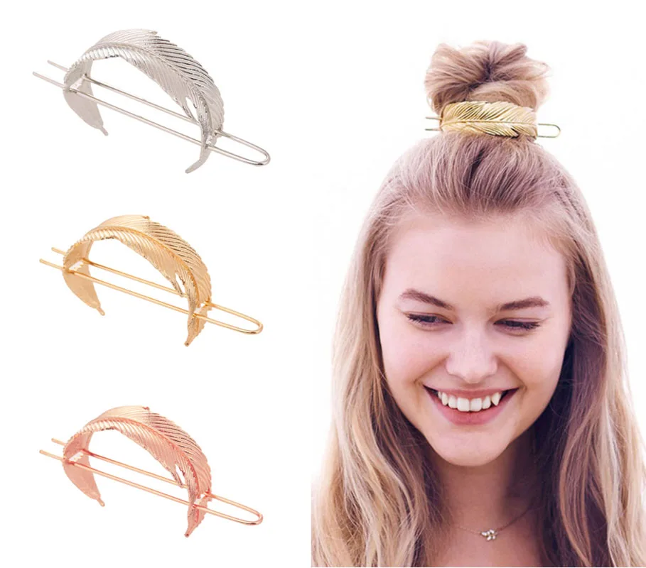 Creative Alloy Leaf Feather Hairpin Hair Sticks Headdress Hairdressing Tools Bridal Hair Accessories Fashion Hairpin
Creative Alloy Leaf Feather Hairpin Hair Sticks Headdress Hairdressing Tools Bridal Hair Accessories Fashion Hairpin