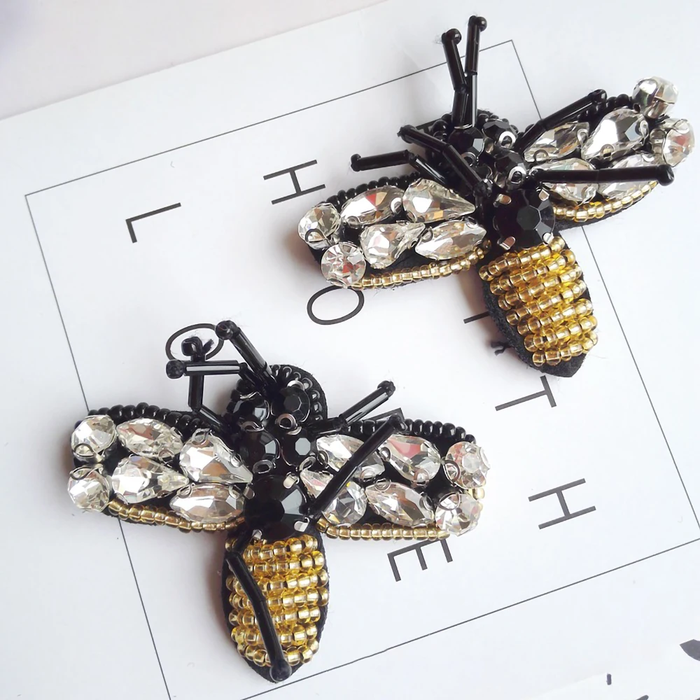 Handmade Rhinestone Bee Patches Sew on Patch for Clothing Beading Applique Cute Insect Patch Beaded Clothing Accessories Sewing
Handmade Rhinestone Bee Patches Sew on Patch for Clothing Beading Applique Cute Insect Patch Beaded Clothing Accessories Sewing