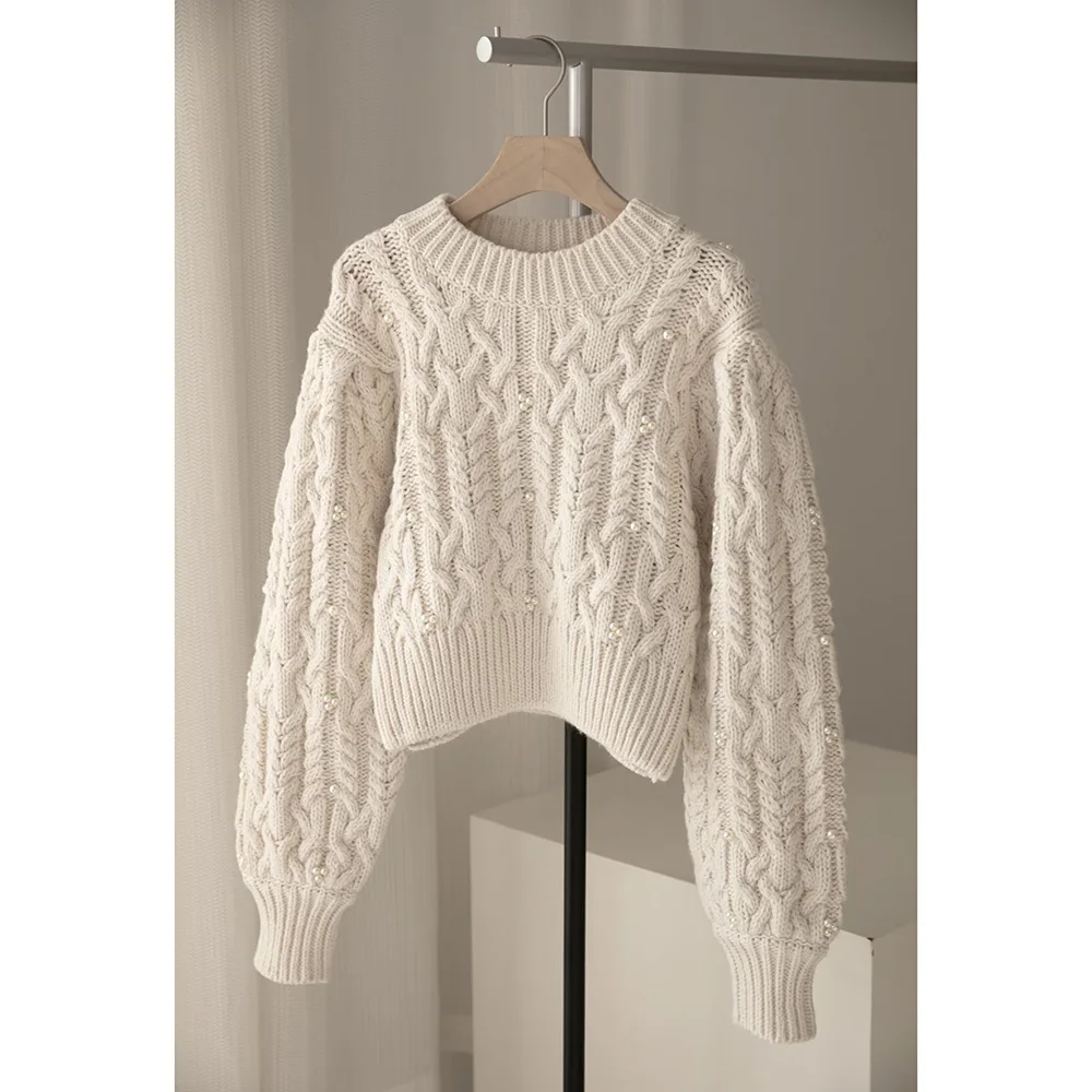 PB&ZA Tops Women 2022 Thick Sweaters Long Sleeve O-Neck Pullover Pearls Casual Loose Knitted Jumper Autumn Female Pull 5755026
PB&ZA Tops Women 2022 Thick Sweaters Long Sleeve O-Neck Pullover Pearls Casual Loose Knitted Jumper Autumn Female Pull 5755026