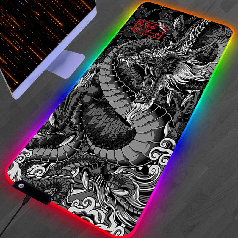 RGB Mouse pad Large Gaming Luminous MousePad Japanese Cool Dragon LED Mouse Mat Gamer XXXL Mause Desk Pad Backlit Keyboard Mat
RGB Mouse pad Large Gaming Luminous MousePad Japanese Cool Dragon LED Mouse Mat Gamer XXXL Mause Desk Pad Backlit Keyboard Mat