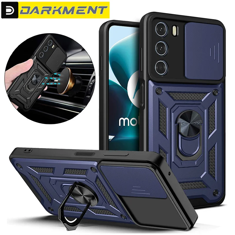 

For Motorola MOTO Edge S30 X30 Pro Plus 2022 5G Slide Camera Lens Case for Moto S30Pro X30Pro Shockproof Magnetic Bracket Cover