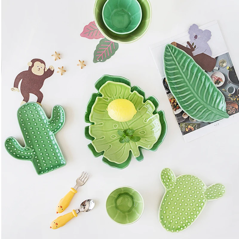 Creative Ceramic Cactus Special-Shaped Dessert Sushi Bowl Plate Tropical Plant Tableware
Creative Ceramic Cactus Special-Shaped Dessert Sushi Bowl Plate Tropical Plant Tableware