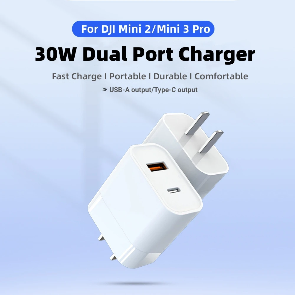For DJI Mini 3 Pro Mini 2 SE 30W USB Fast Charger CN Version Accessories for DJI Drone Charging Hub Charging Base Fast Charging
For DJI Mini 3 Pro Mini 2 SE 30W USB Fast Charger CN Version Accessories for DJI Drone Charging Hub Charging Base Fast Charging