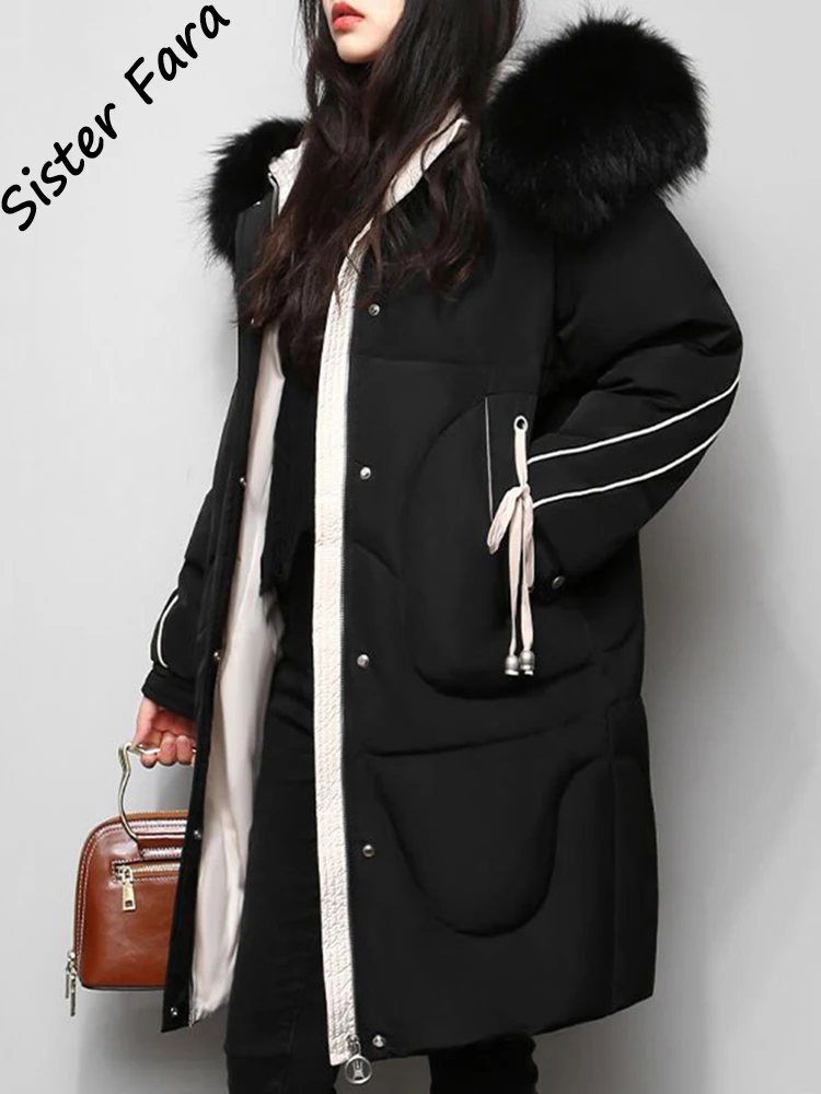 Sister Fara Cotton Padded -30℃ Fur Parka Women Thick Warm Parkas Female Outerwear New Big Fur Collar Down Winter Jacket Female
Sister Fara Cotton Padded -30℃ Fur Parka Women Thick Warm Parkas Female Outerwear New Big Fur Collar Down Winter Jacket Female