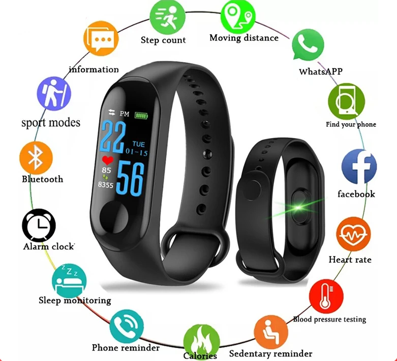 For Apple Xiaomi Huawei M3 Tracker Watch Pressure Monitoring Tracker Wristband Smart Watch Blood Pressure Monitoring Sports
For Apple Xiaomi Huawei M3 Tracker Watch Pressure Monitoring Tracker Wristband Smart Watch Blood Pressure Monitoring Sports
