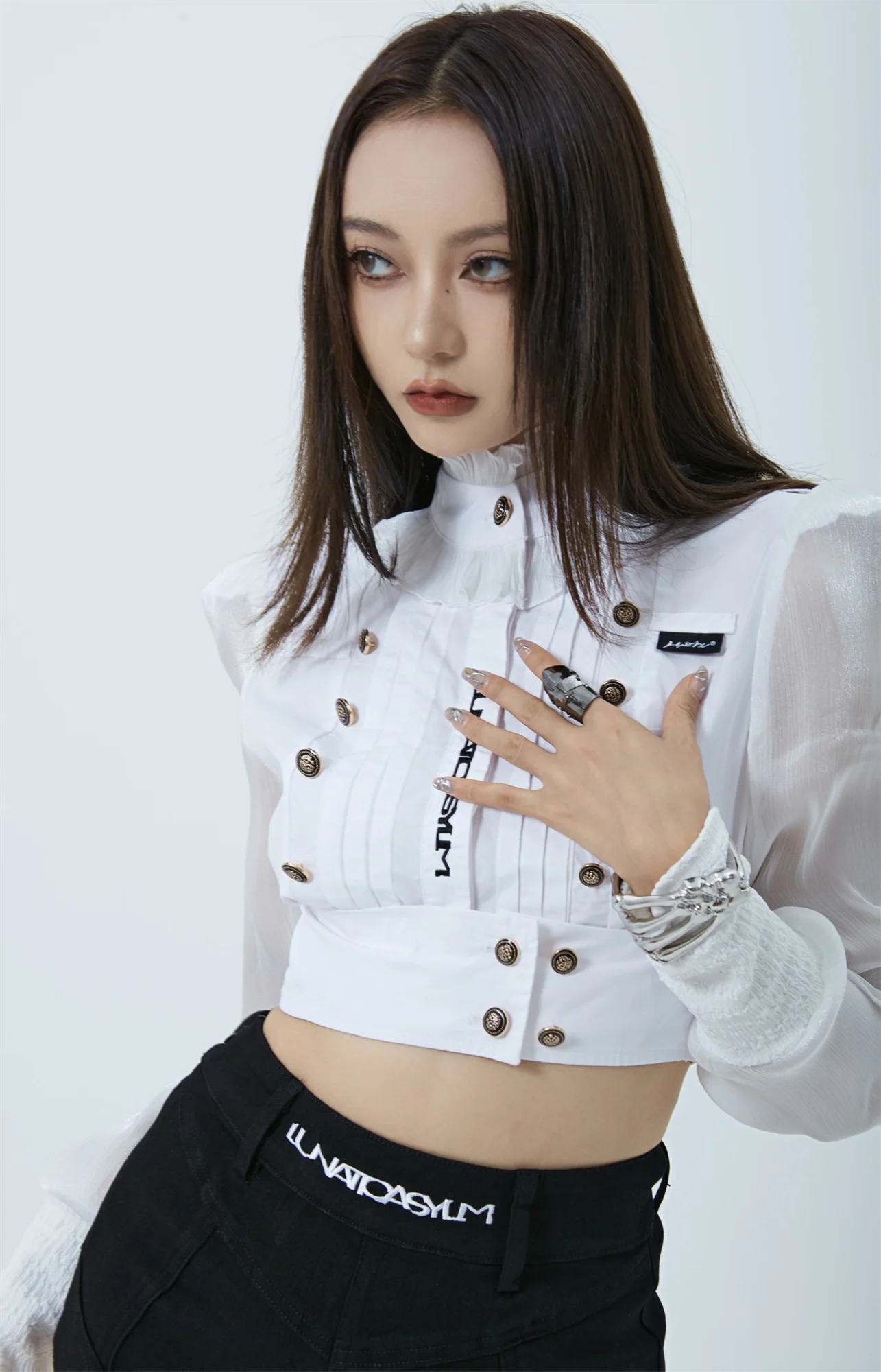 LUNATICASYLM Harajuku Y2k Gothic Traf Punk Cool Girl Streetwear Vintage Puff Sleeve Short White Blouse Elegant Women Shirt
LUNATICASYLM Harajuku Y2k Gothic Traf Punk Cool Girl Streetwear Vintage Puff Sleeve Short White Blouse Elegant Women Shirt