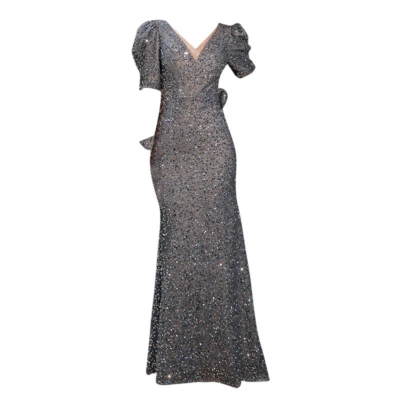 Starry Sky Gray Bridal Wedding Toast Dress Banquet Performance Host Wedding Dress
Starry Sky Gray Bridal Wedding Toast Dress Banquet Performance Host Wedding Dress