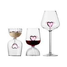Heart Shape Cocktail Glass Wine Cup 350/500ml Red Wine Champagne Glasses Kitchen Utensils Water Grap Wedding Party Birthday Gift