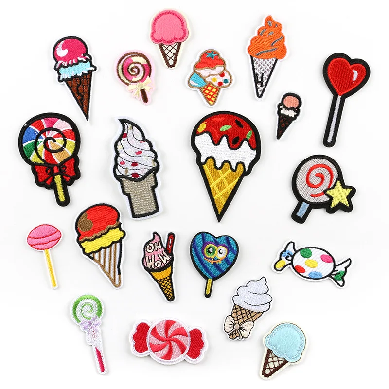 100pcs/lot Luxury Anime Fun Embroidery Patch Ice Cream Candy Lollipop Star Love Heart Shirt Bag Clothing Decoration Crafts Diy
100pcs/lot Luxury Anime Fun Embroidery Patch Ice Cream Candy Lollipop Star Love Heart Shirt Bag Clothing Decoration Crafts Diy