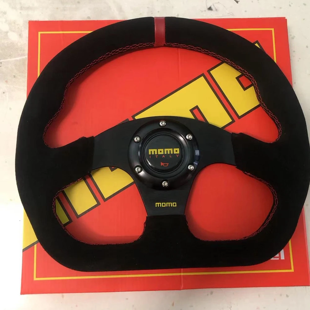 JDM 330MM Racing MOMO Steering Wheel Car Suede Leather Drift Steering Wheel Volantes For VW HONDA TOYOTA BMW Nissan Opel Game
JDM 330MM Racing MOMO Steering Wheel Car Suede Leather Drift Steering Wheel Volantes For VW HONDA TOYOTA BMW Nissan Opel Game