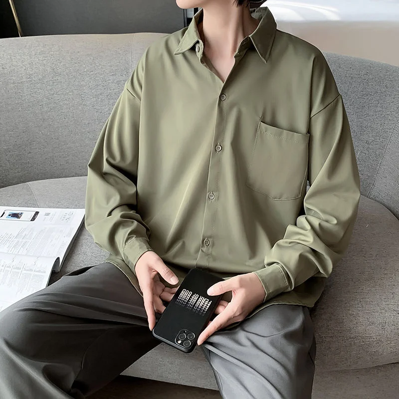 Solid Color Dress Shirts Men Fashion Society Mens Long Sleeve Shirts Korean Loose Casual Shirts Mens Office Formal Shirts M-2XL
Solid Color Dress Shirts Men Fashion Society Mens Long Sleeve Shirts Korean Loose Casual Shirts Mens Office Formal Shirts M-2XL