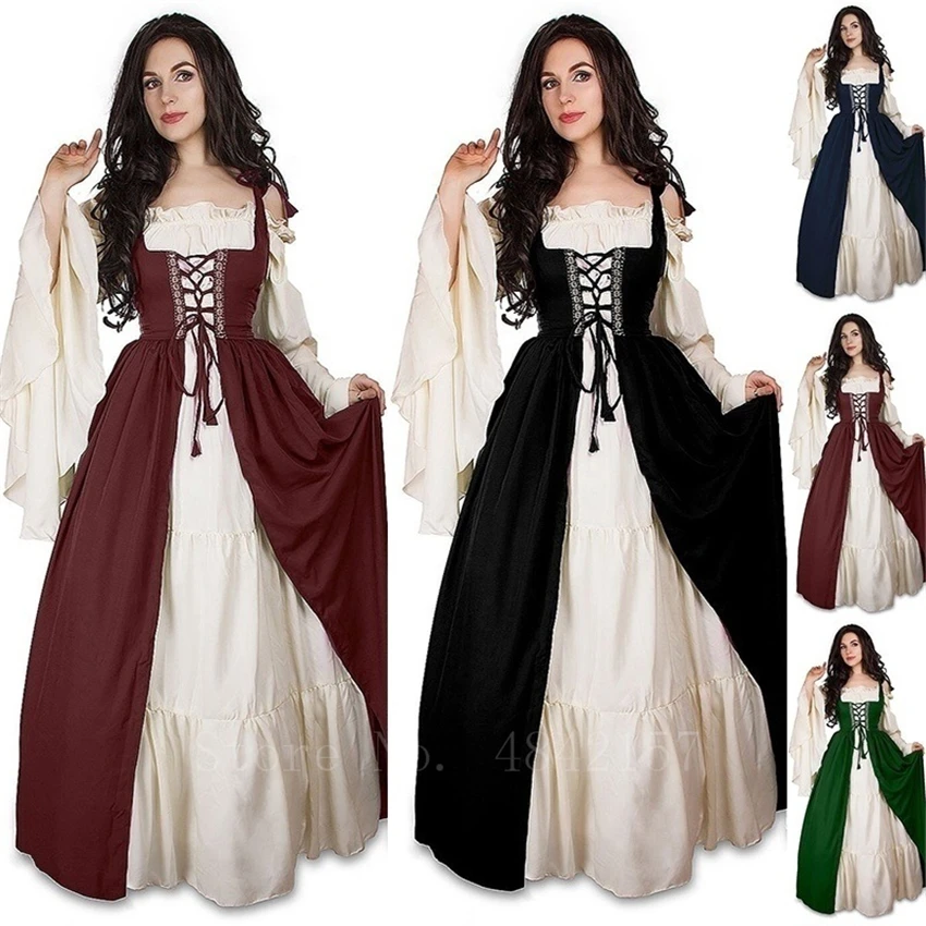 Halloween Costume for Woman Medieval Vintage Renaissance Palace Princess Dress Bell Sleeve Victorian Carnival Party Dresses
Halloween Costume for Woman Medieval Vintage Renaissance Palace Princess Dress Bell Sleeve Victorian Carnival Party Dresses