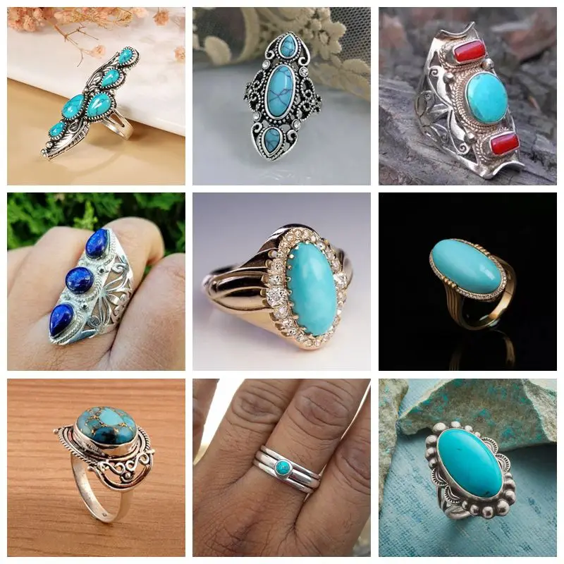 Noble Elegant Bohemian Woman Blue stone Rings for women Fashion Gold Color Vintage Engagement Party Rings wedding Jewelry
Noble Elegant Bohemian Woman Blue stone Rings for women Fashion Gold Color Vintage Engagement Party Rings wedding Jewelry