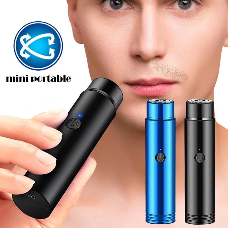 

Мини-электробритва для мужчин, портативная электрическая бритва, нож для бороды, зарядка через USB, мужские бритвы, бритва для тела и лица, бритвенный станок