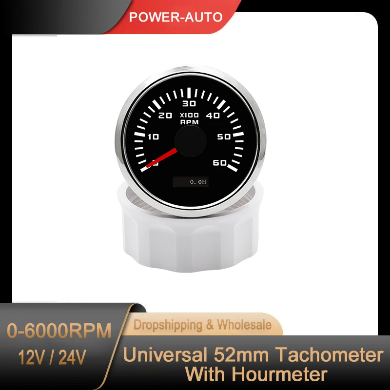 52mm Tachometer Hour Meter Sensor Waterproof 3K-8K RPM Hourmeter Gauge Lcd Display With Red Backlight For Marine Car Boat Yacht
52mm Tachometer Hour Meter Sensor Waterproof 3K-8K RPM Hourmeter Gauge Lcd Display With Red Backlight For Marine Car Boat Yacht
