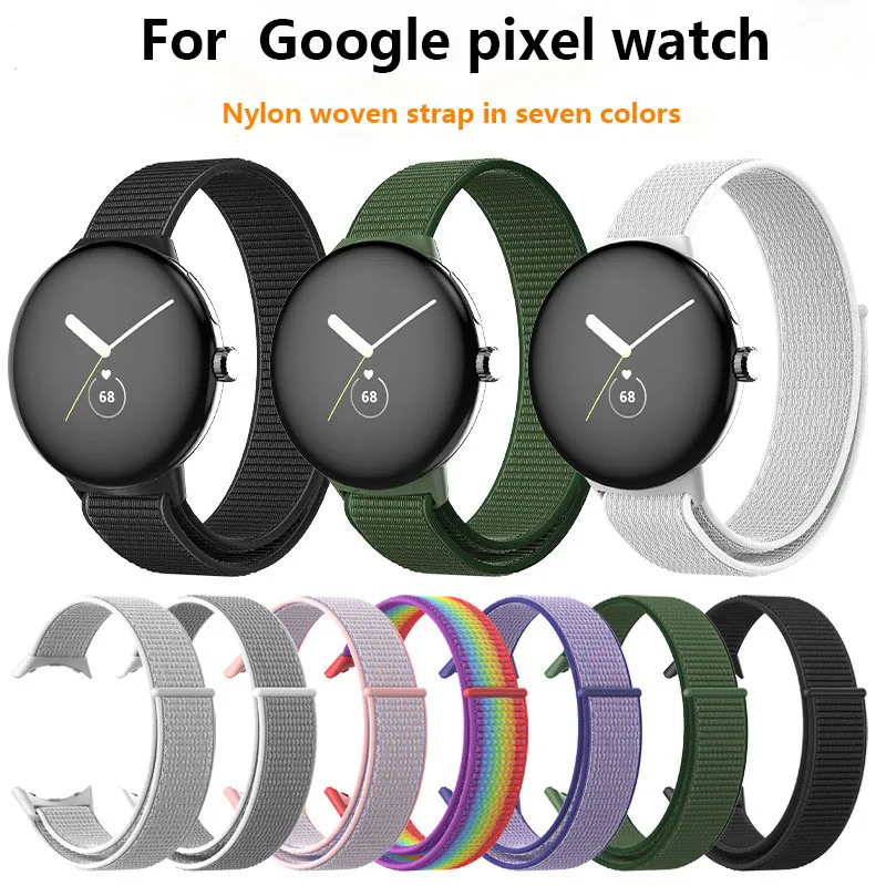 Applicable to Google pixel watch nylon woven watchband rainbow replace wrist strap 
Applicable to Google pixel watch nylon woven watchband rainbow replace wrist strap