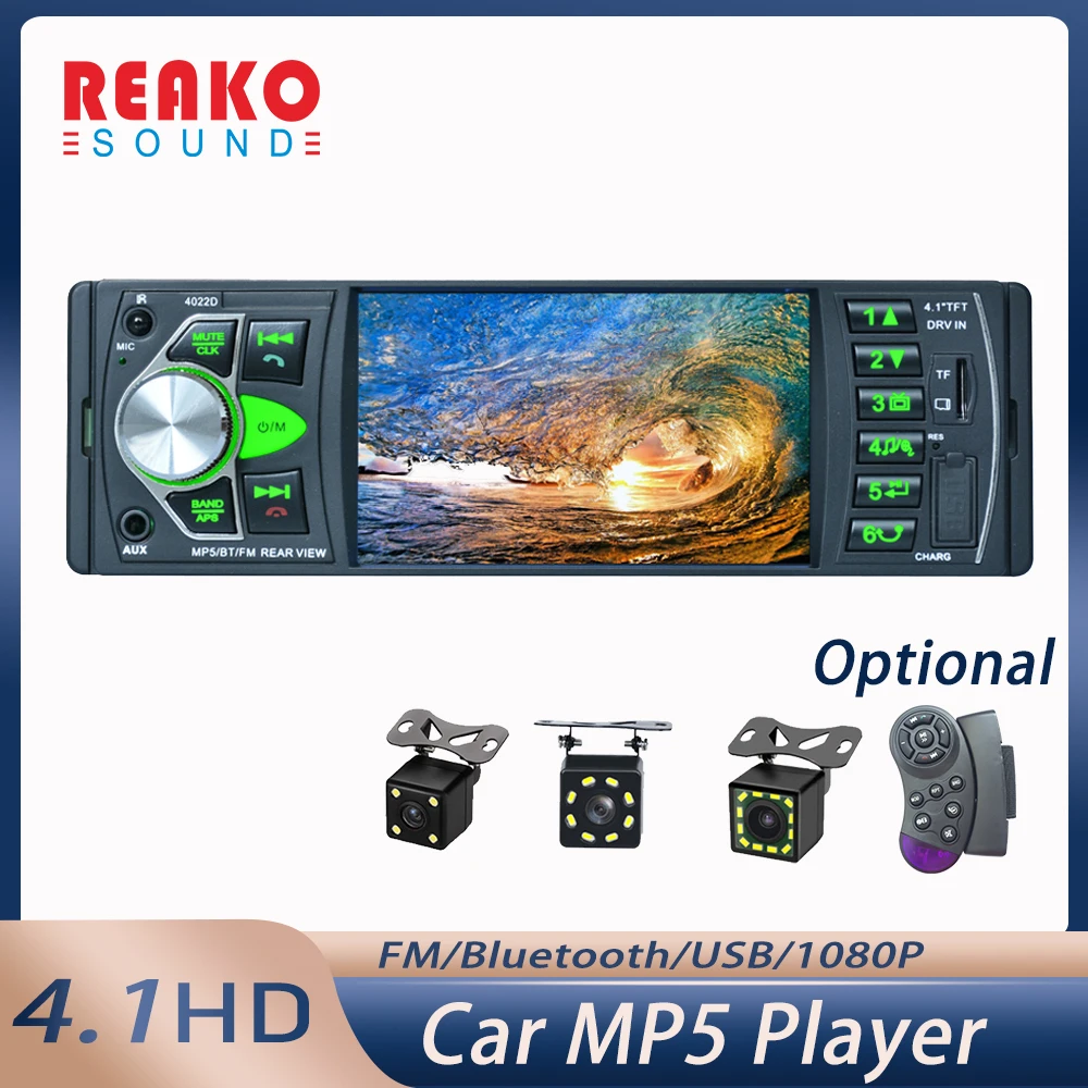 REAKOSOUND Autoradio 4'' Car Radio 1Din FM Bluetooth Steering Wheel Remote Control Intelligent Dynamic Reverse Camera
REAKOSOUND Autoradio 4'' Car Radio 1Din FM Bluetooth Steering Wheel Remote Control Intelligent Dynamic Reverse Camera