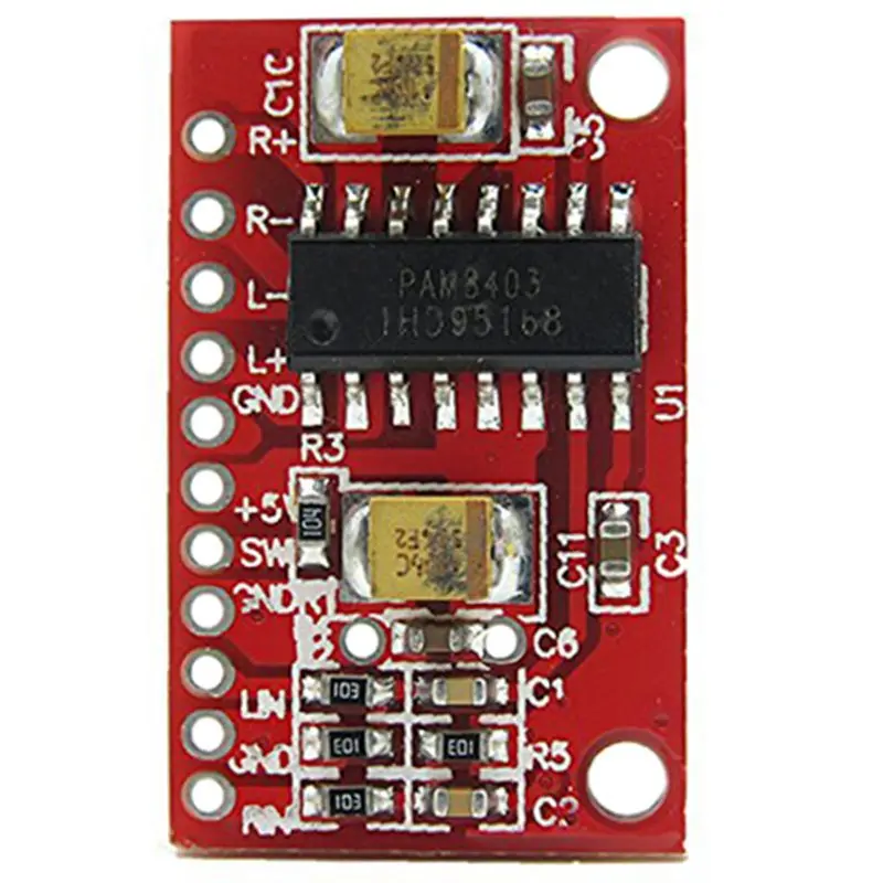 PAM8403 Super Mini Digital Power Amplifier Board, Small Power Amplifier Board, High Power 3W Double Channel Red Board
PAM8403 Super Mini Digital Power Amplifier Board, Small Power Amplifier Board, High Power 3W Double Channel Red Board