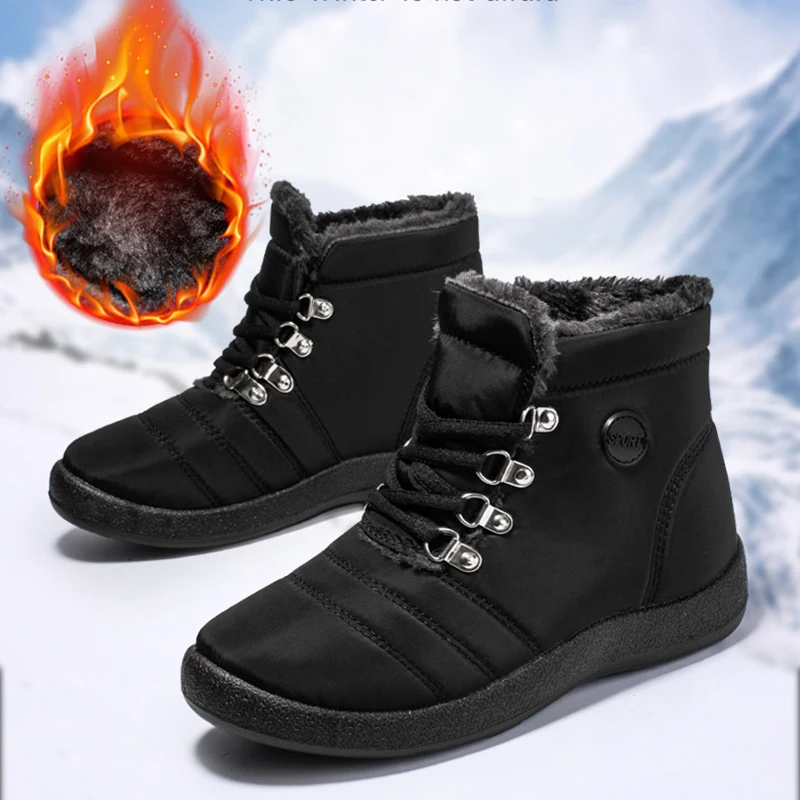 Women's Boots 2022 Winter Short Plush Lace-up Cotton Boots Non-slip Waterproof Short Boots Plus Velvet Tendon Bottom Snow Boots
Women's Boots 2022 Winter Short Plush Lace-up Cotton Boots Non-slip Waterproof Short Boots Plus Velvet Tendon Bottom Snow Boots