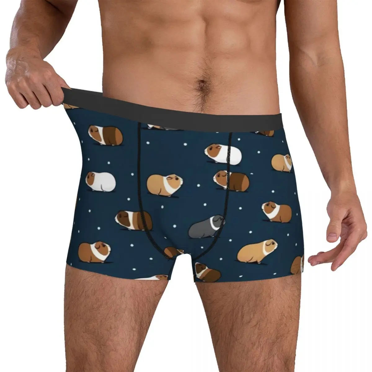 

Little Guinea Pig Underwear Cute Animal Print 3D Pouch High Quality Boxershorts Sublimation Boxer Brief Soft Underpants Big Size