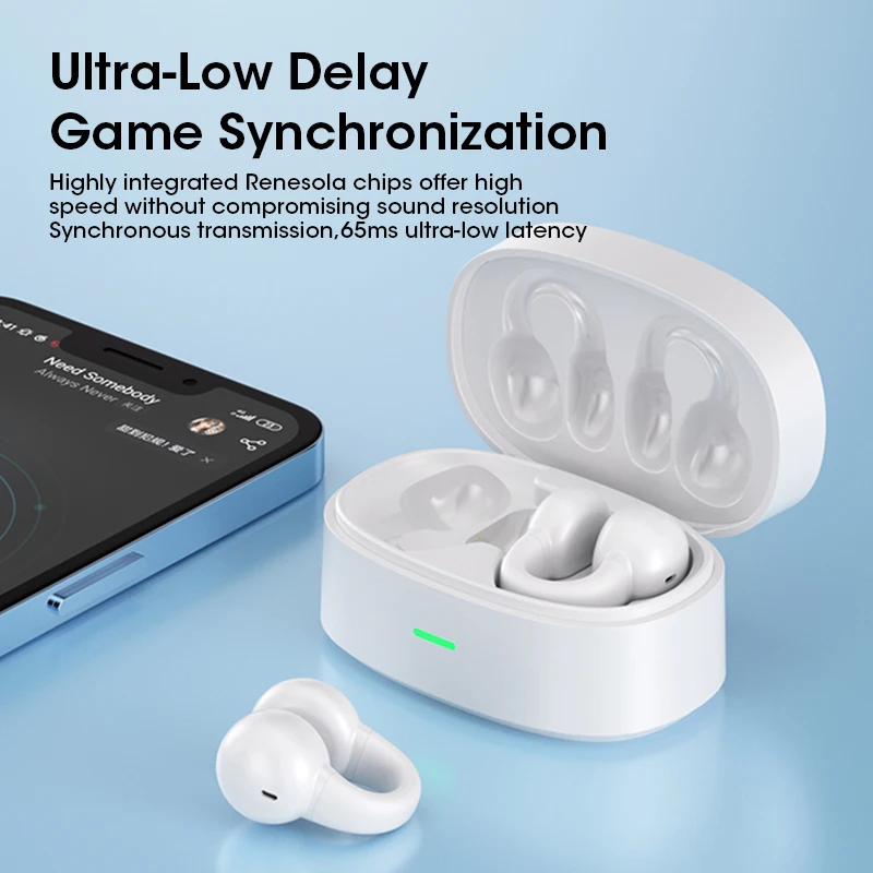 2023 Bone Conduction Earphone Bluetooth 5.2 Ear Clip on Ear Earring Wireless Headphones TWS Sports Headsets Ear Hook with Mic
2023 Bone Conduction Earphone Bluetooth 5.2 Ear Clip on Ear Earring Wireless Headphones TWS Sports Headsets Ear Hook with Mic