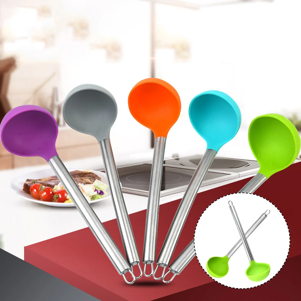 2Pcs Soup Ladles for Kitchen Reusable Soup Ladles Silicone Soup Serving Spoons for Home
2Pcs Soup Ladles for Kitchen Reusable Soup Ladles Silicone Soup Serving Spoons for Home