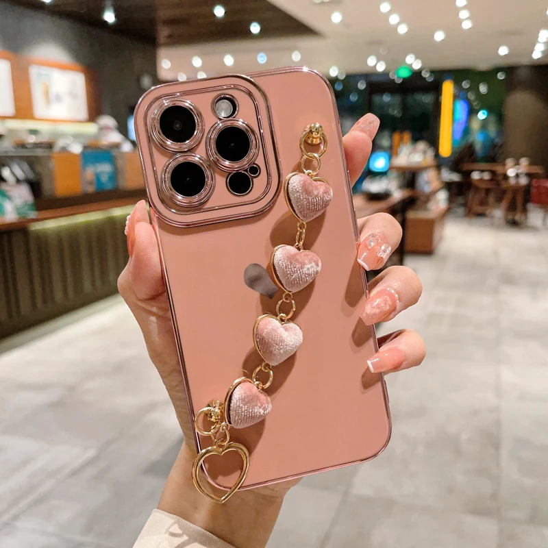 Luxury Plating Silicone Case For iPhone 14 13 12 Pro 11 Pro Max Plus iPhone12 Phone With Bracelet Wrist Strap Full Protective on
Luxury Plating Silicone Case For iPhone 14 13 12 Pro 11 Pro Max Plus iPhone12 Phone With Bracelet Wrist Strap Full Protective on