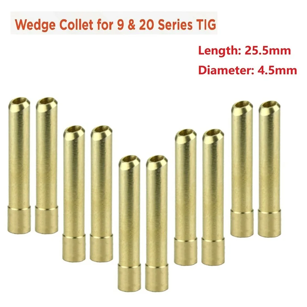 10 Pcs Wedge Collet Kit For 9 & 20 Series 3.2mm Standard TIG Torches Fused Quartz Suit WP9 For 1/16", 3/32" And 1/8" Tungstens
10 Pcs Wedge Collet Kit For 9 & 20 Series 3.2mm Standard TIG Torches Fused Quartz Suit WP9 For 1/16", 3/32" And 1/8" Tungstens