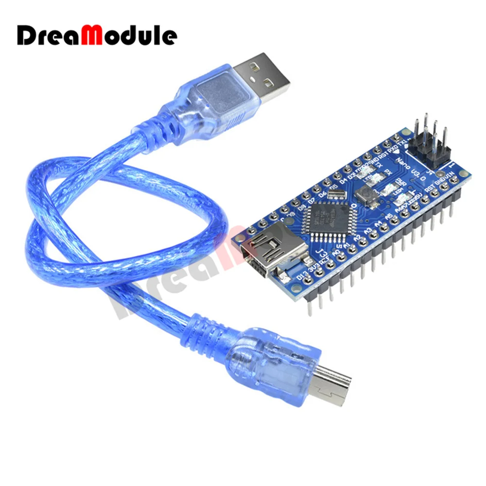 Контроллер Nano V3.0 с USB-кабелем, плата разработки, модуль CH340, кабель ATMEGA328P Type-C /Micro USB, улучшенная версия
Контроллер Nano V3.0 с USB-кабелем, плата разработки, модуль CH340, кабель ATMEGA328P Type-C /Micro USB, улучшенная версия